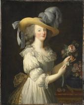 Portrait de Marie-Antoinette en robe de gaulle. Madame Vigée-Lebrun, 1783.